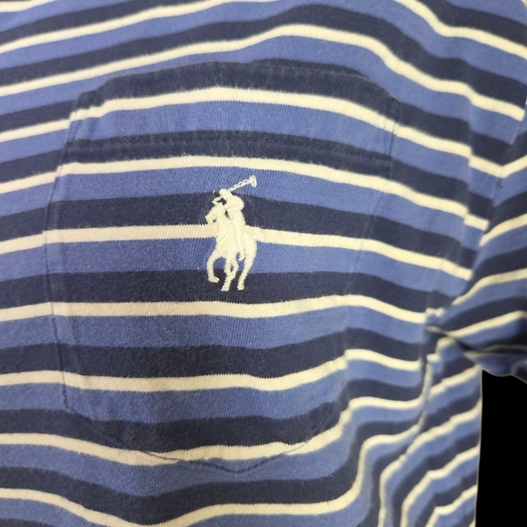 Ralph Lauren Navy and White Striped Tee Size Small - Picture 2 of 5